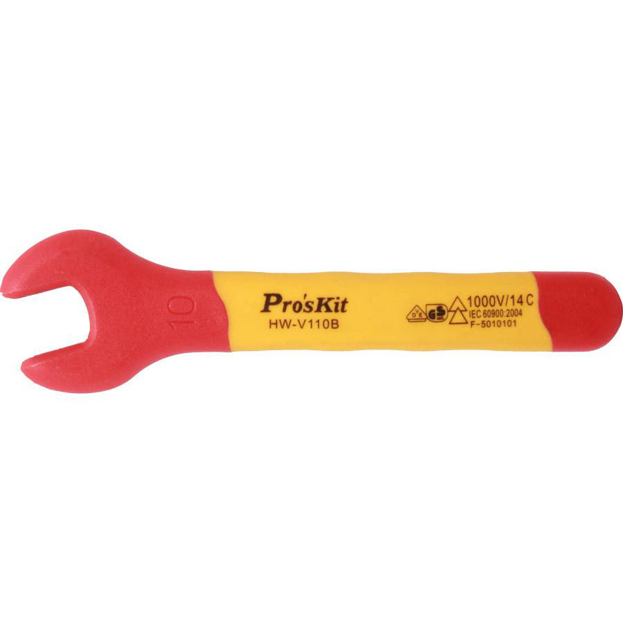 PRO'SKIT HW-V110B VDE 1000V Insulated SingleOpen End Wrench 10mm