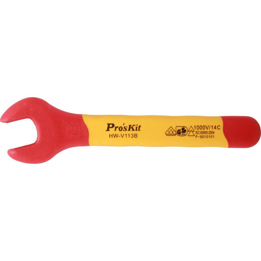 PRO'SKIT HW-V113B VDE 1000V Insulated SingleOpen End Wrench 13mm