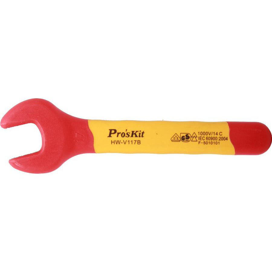 PRO'SKIT HW-V117B VDE 1000V Insulated SingleOpen End Wrench 17mm