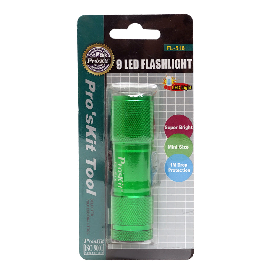 PRO'SKIT FL-516 9PCS LED Flashlight PRO'SKIT