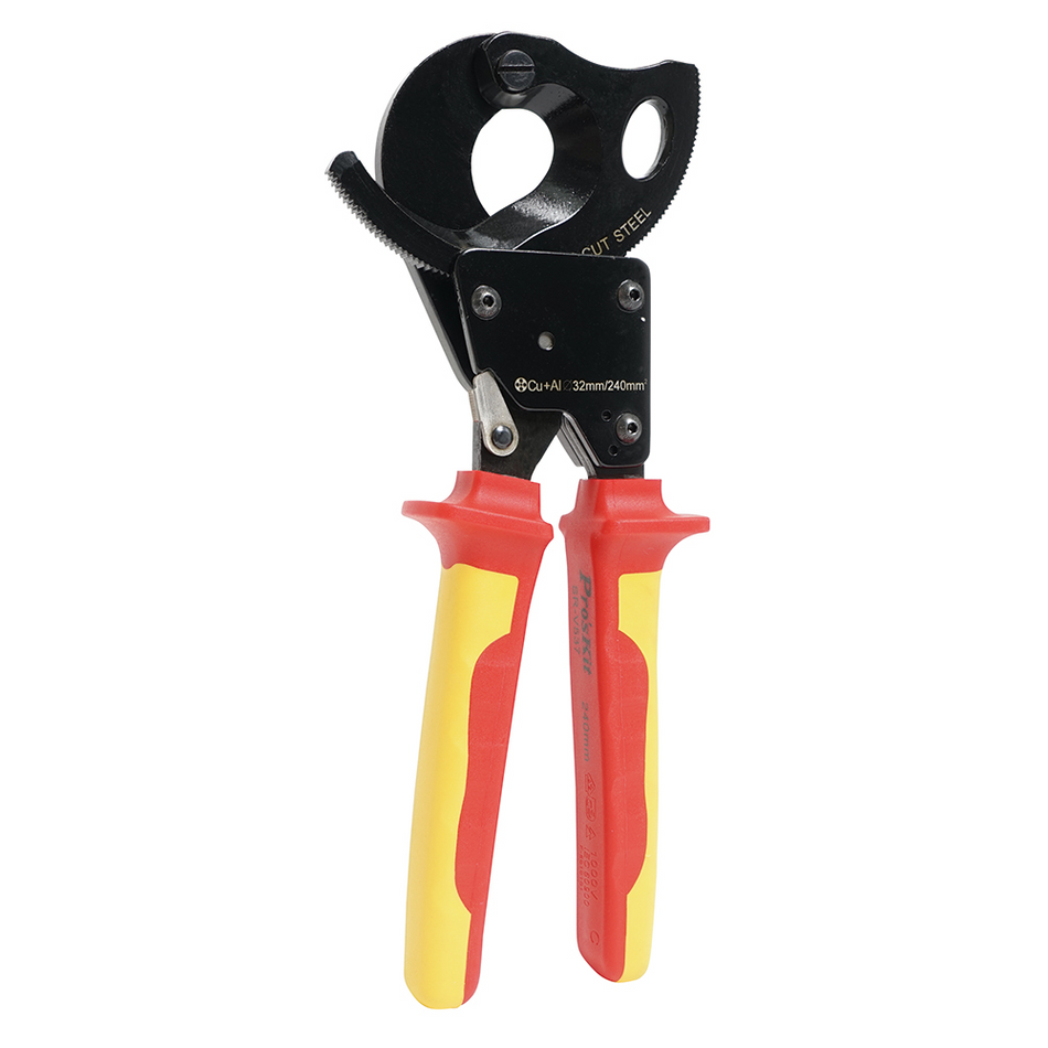 PRO'SKIT SR-V537 VDE 1000V Insulated Ratchet Cable Cutter 240mm