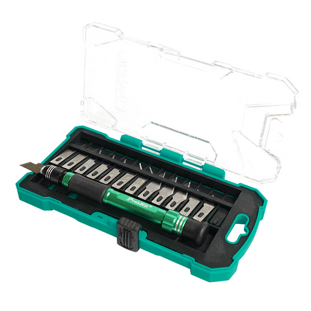 PRO'SKIT PD-398 14PCS ALUMINIUM HANDLE KNIFE SET PRO'SKIT