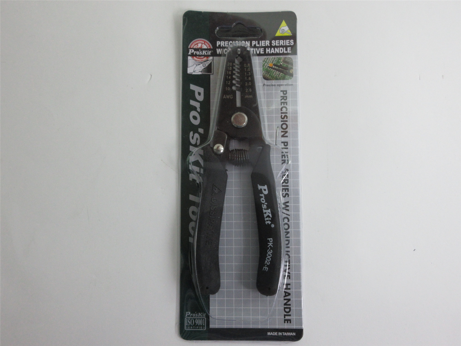 PRO'SKIT 1PK-3002E Precision Wire Stripper With Conductive Handle