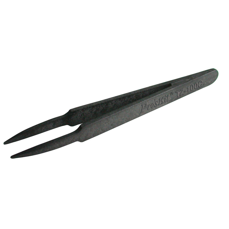 PRO'SKIT TZ-100C Conductive Tweezer (Round Tips) 115mm