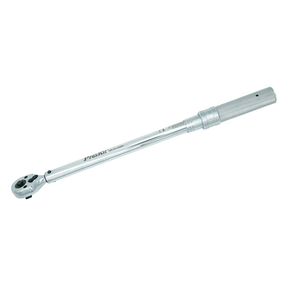 PRO'SKIT HW-T21-40200 1/2”Dr. Adjustable TorqueWrench with Reversible Ratchet