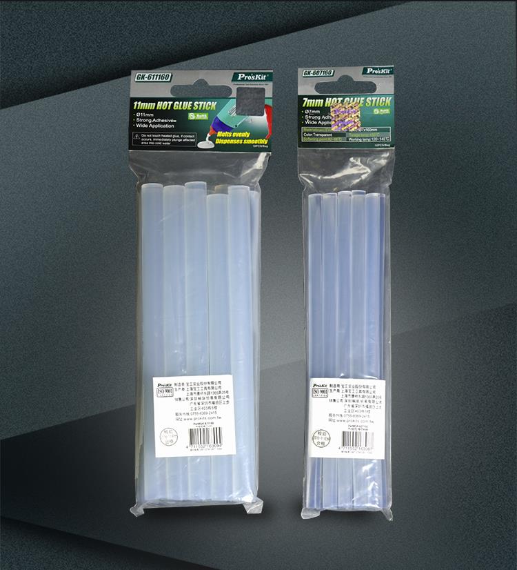 PRO'SKIT GK-607160 7mm Hot Glue Stick 10pack PRO'SKIT