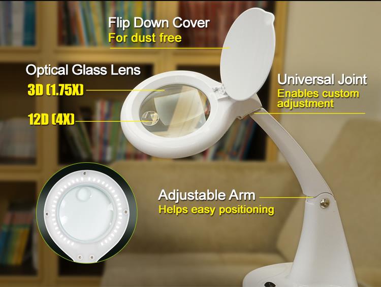 PRO'SKIT MA-1013MF LED DESK TYPE MAGNIFIER LAMP