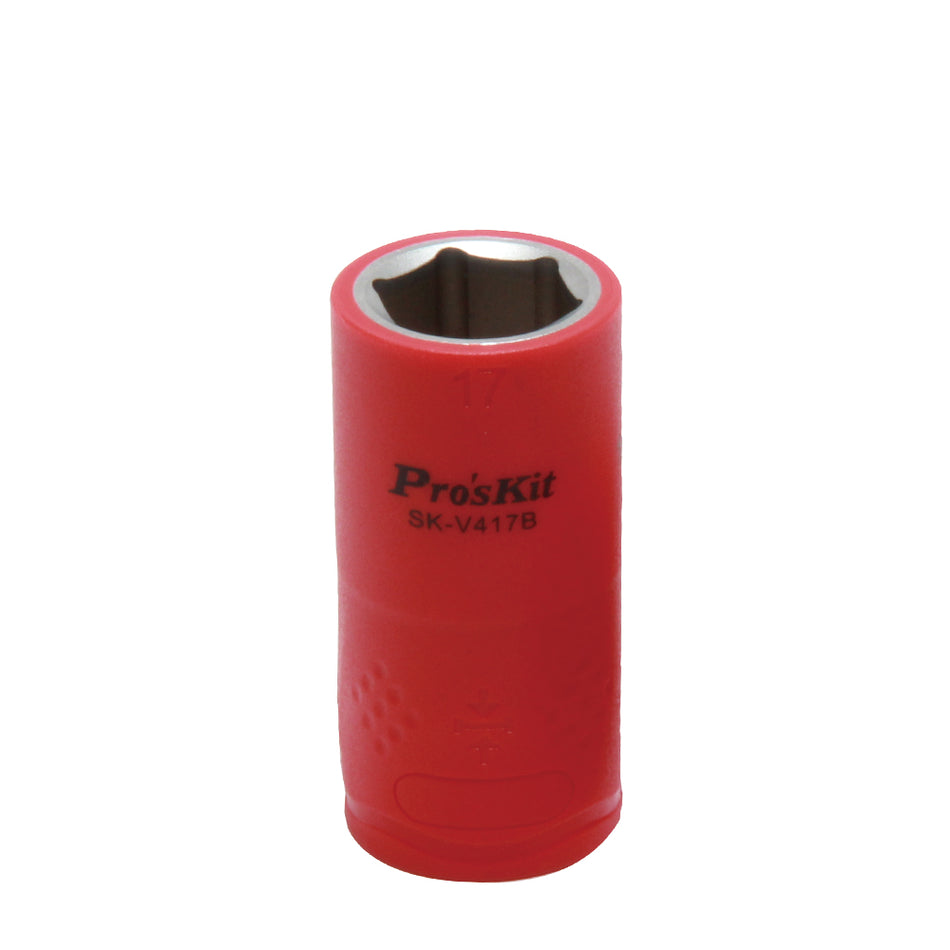 PRO'SKIT SK-V417B VDE 1000V Insulated 1/2" Drive Socket 17mm