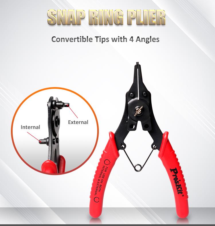 PRO'SKIT 8PK-249 Snap Ring Plier Set (155mm)