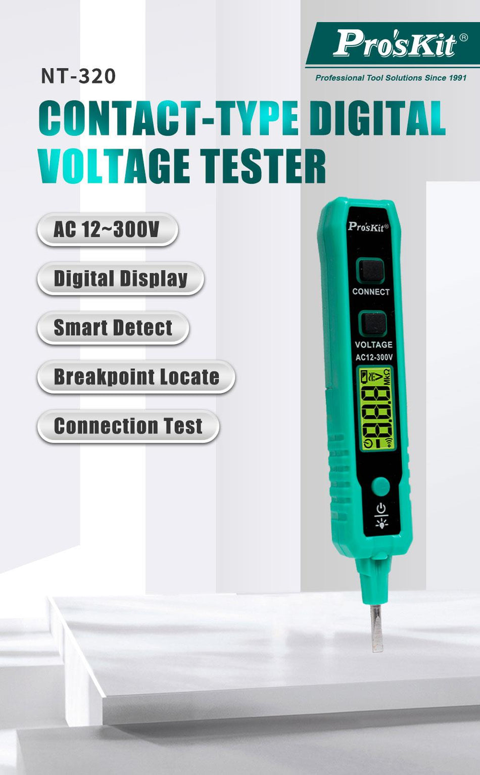 PRO'SKIT NT-320 Contact-Type digital voltage tester