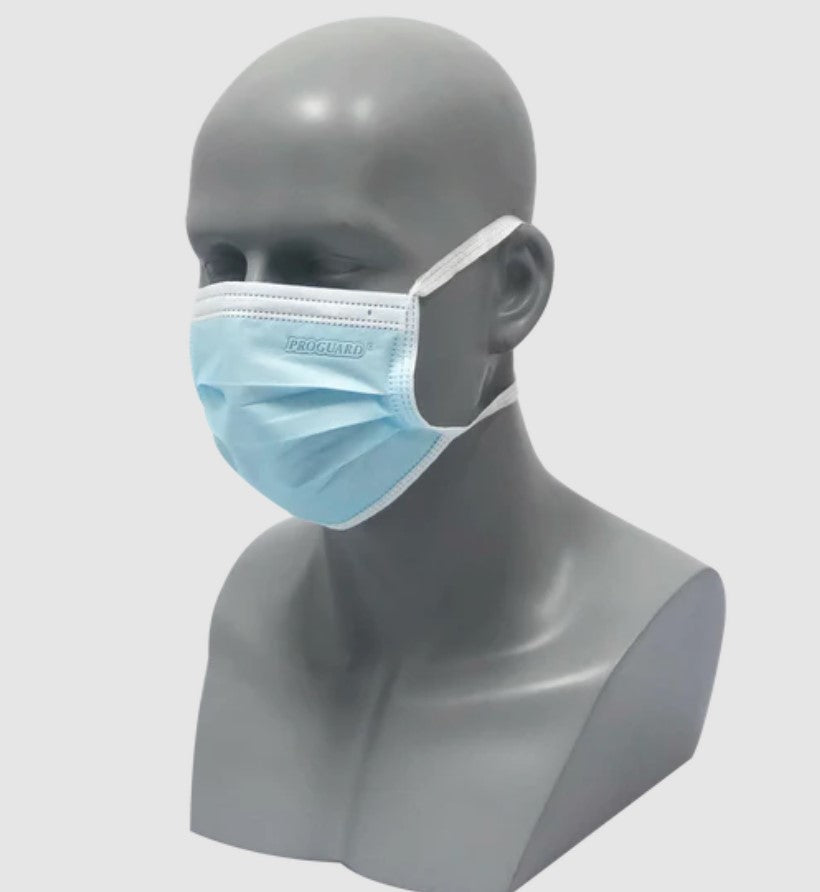 PROGUARD SFM-3P-T 3 Ply Medical Surgical Face Mask - Tie-on