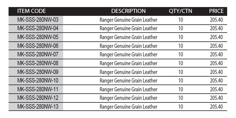 MR. MARK MK-SSS-280NW (RANGER) GENUINE GRAIN LEATHER