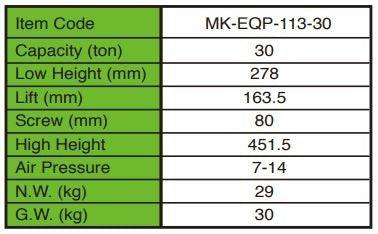 MR.MARK MK-EQP-113 AIR HYDRAULIC BOTTLE JACKS