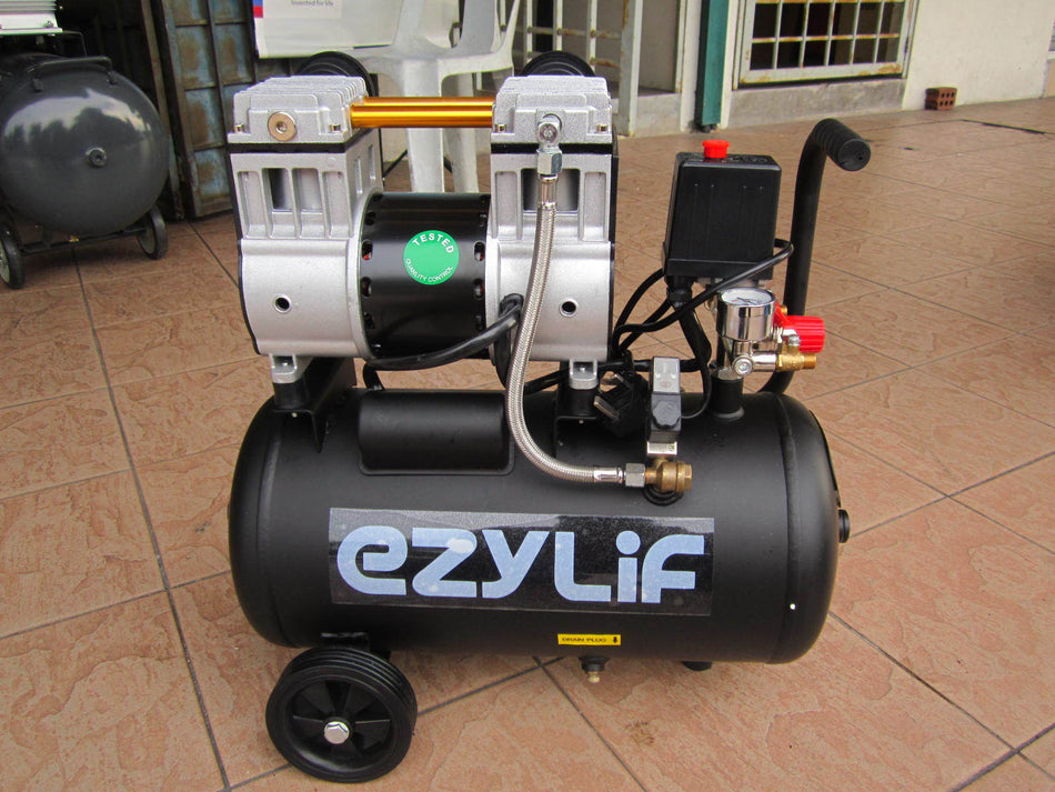 EZYLIF 1.3HP 24L Ultra Quiet Oil-Free Air Compressor HED30T