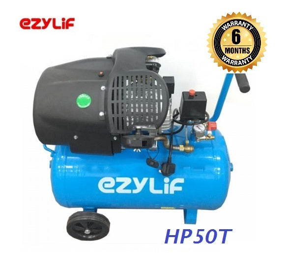 EZYLIF 3.0HP 50Ltr Electric Twin Cylinder Air Compressor HP50T