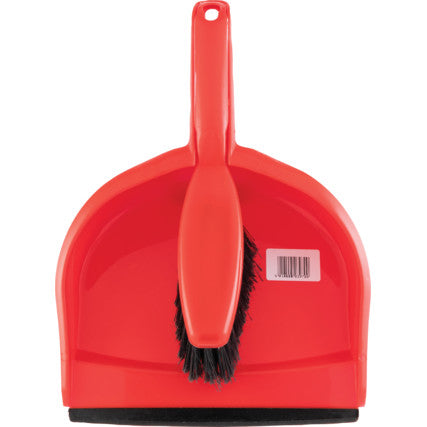 COSTWOLD PLASTIC DUSTPAN & SOFTBRUSH SET (RED) COT9074600K COSTWOLD