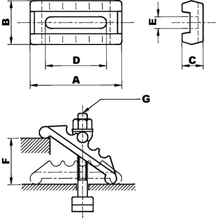 INDEXA CC210216 M16x150mm ADJUSTABLE 'S'CLAMP IND4251095M INDEXA