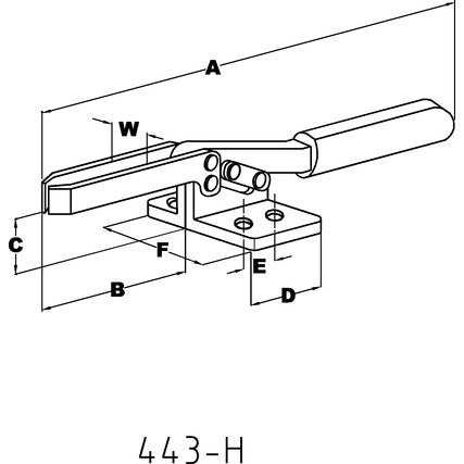 INDEXA H500FA 'U' BAR ADJUSTABLEHORIZONTAL CLAMP IND4432620K INDEXA