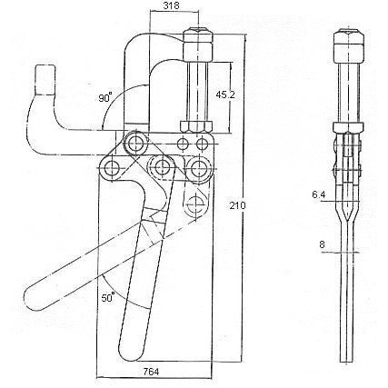 INDEXA W1600SF CAM TYPE TOGGLE CLAMP IND4435510K INDEXA