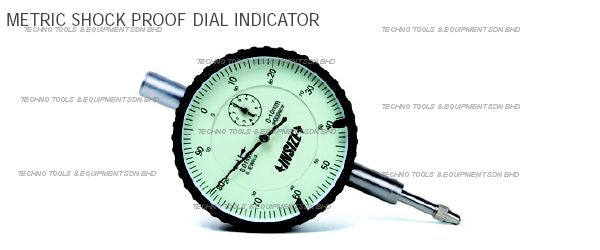 INSIZE METRIC SHOCK PROOF DIAL INDICATOR 2314-10A/10mm