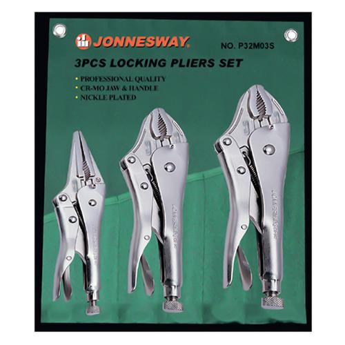 JONNESWAY 3 Pcs Locking Pliers Set P32M03S