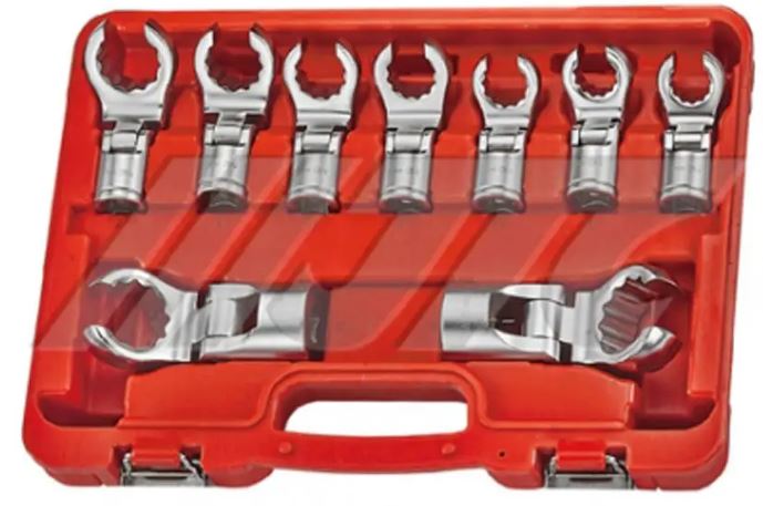 [JTC-6774] 9 PCS FLEXIBLE CROWFOOT WRENCH SET