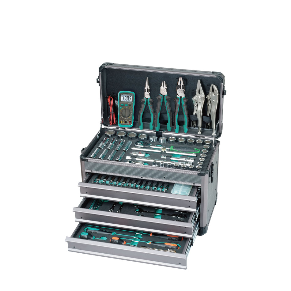 PRO'SKIT HW-612401M 124Pcs 6.3mm-12.7mm DriverSocket Tool Set