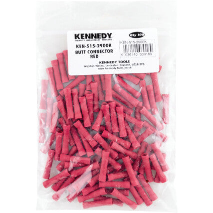 BUTT CONNECTOR RED (PK-100)