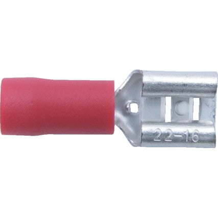 6.30mm WIDE RED FEMALE PUSH-ON(PK-100)