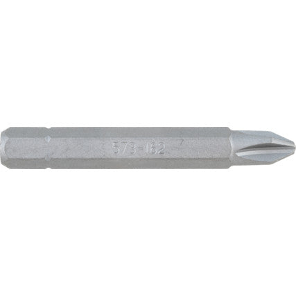 No.2 CROSS/PT S/DRIVER BIT 1/4"HEX L/S