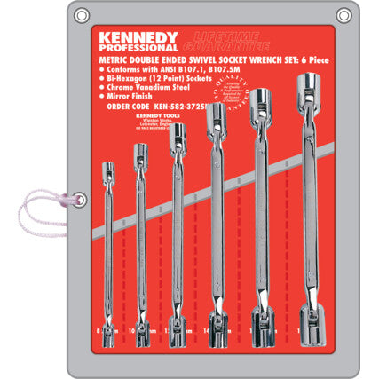 8-19mm DOUBLE ENDED SWIVEL SOCKETSET 6PC