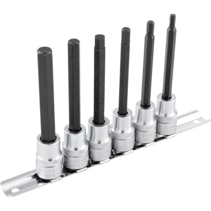 4-10mmx100mm O/A HEXAGONSCREWDRIVER BIT SET 6PC