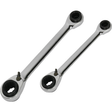 MULTIFIT RATCHET RING REVERSIBLESPANNER SET 2PC