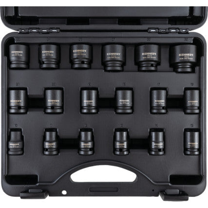 PM18M 1/2" SQUARE DRIVE IMPACTSOCKET SET 18PC