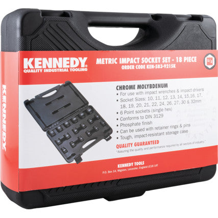 PM18M 1/2" SQUARE DRIVE IMPACTSOCKET SET 18PC