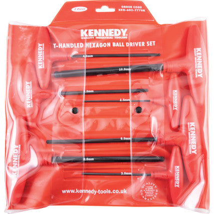 METRIC T-HANDLE BALL DRIVER SET(7-PCE)