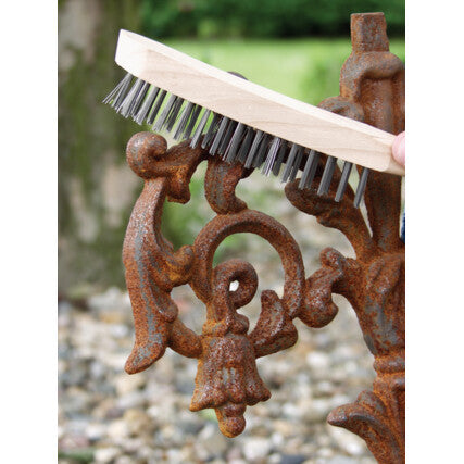 4-ROW WIRE SCRATCH BRUSH- PLAIN BACK