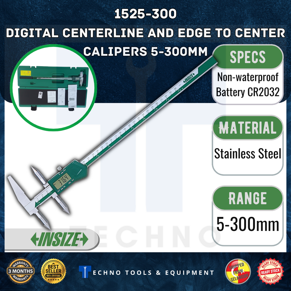 INSIZE Digital Centerline And Edge To Center Calipers 1525-300 5-300mm