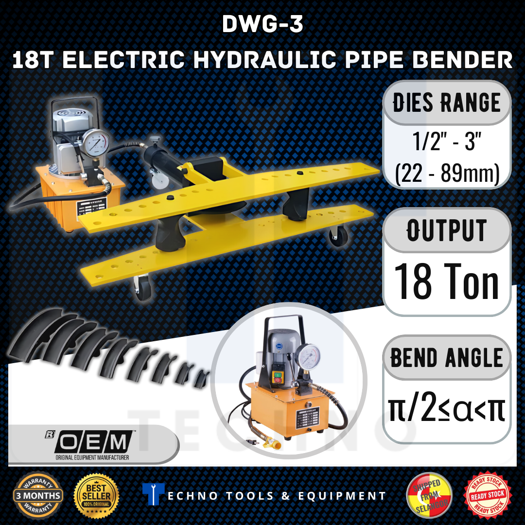 Electric Hydraulic Pipe Bender DWG-3 1/2"-3" 18T OEM