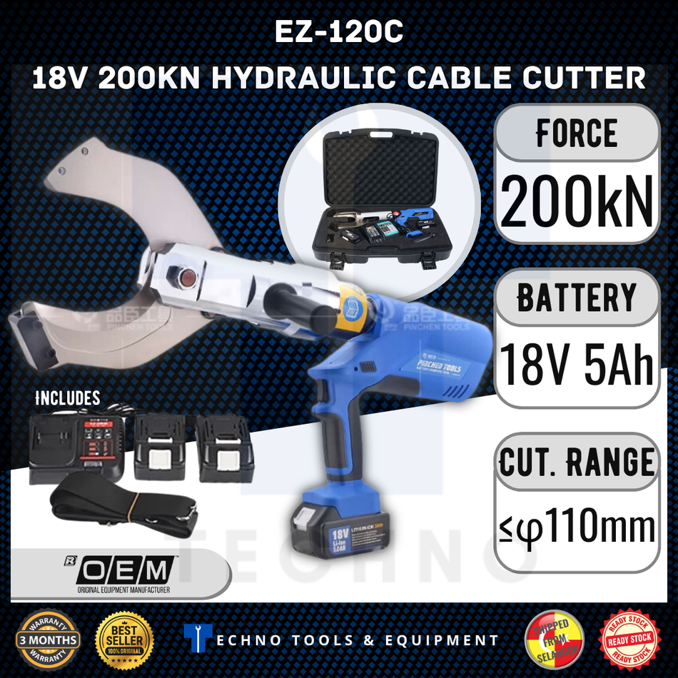 Portable 18V Battery Cable Cutting Tools ED-120C Hydraulic Cutting Machine Cable Cutter