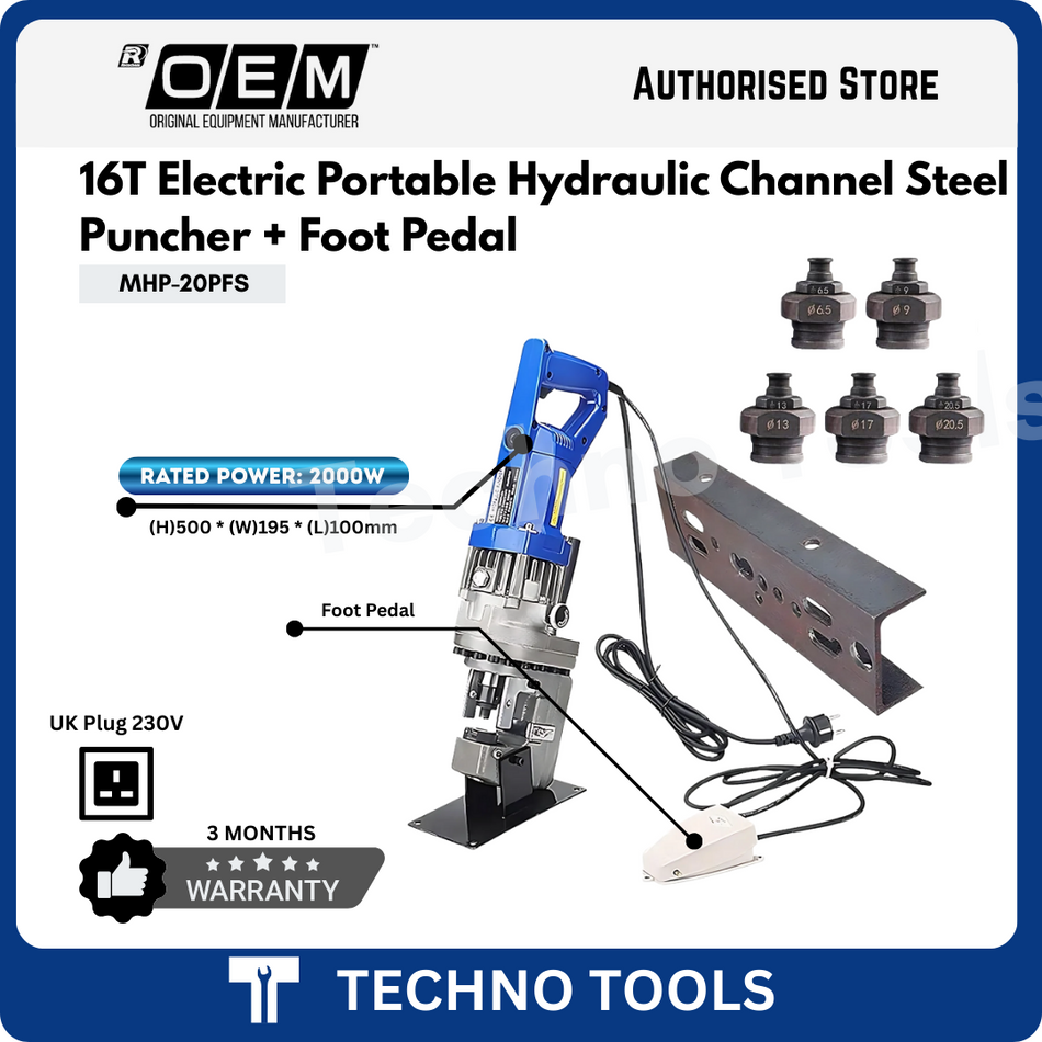 MHP-20 Electric Portable Hydraulic Puncher - Brand New