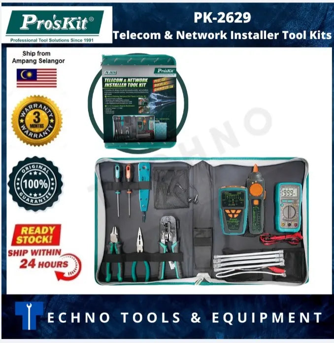 PRO'SKIT PK-2629 Telecom & Network Installer Tool Kits (NEW & ORI PROSKIT) PRO'SKIT