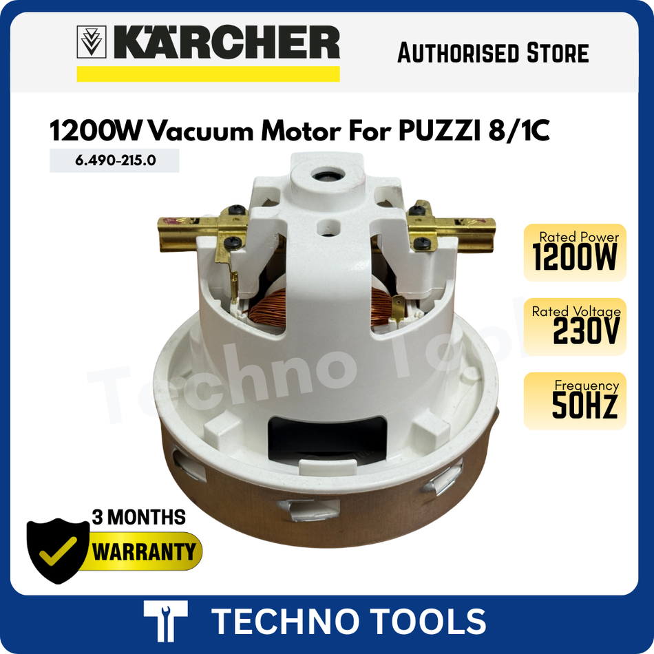 KARCHER 64902150 VACUUM MOTOR SPARE PART FOR PUZZI 8/1C 6.490-215.0 | OEM MOTOR