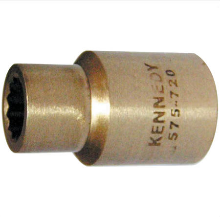 Kennedy Non-Sparking 1/2" Drive Socket Aluminium Bronze Metric KENNEDY