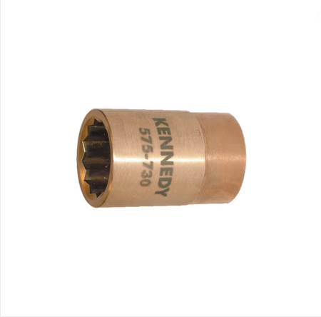 Kennedy Non-Sparking 1/2" Drive Socket Aluminium Bronze Metric KENNEDY