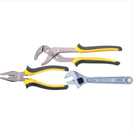 Yamoto 3-Piece Pliers & Wrench Set 150/185/250mm YAMOTO