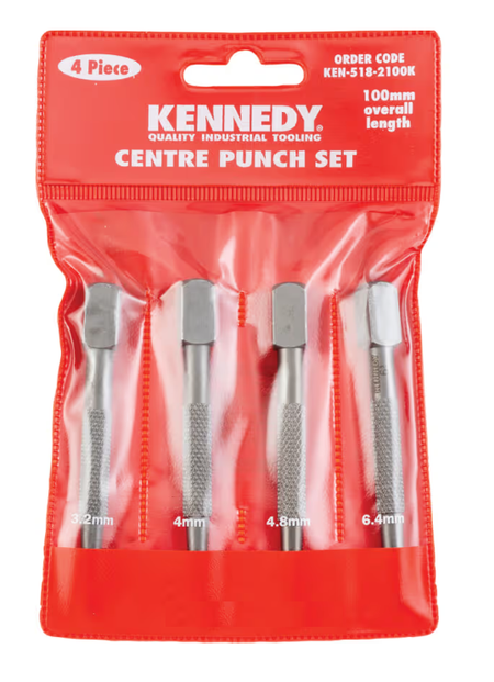 KENNEDY SQUARE HEAD CENTRE PUNCHES SET OF 4 KEN5182100K KENNEDY