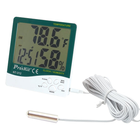 Pro’sKit NT‑312 Digital Temperature Humidity Meter With Probe 3 Months Warranty PRO'SKIT
