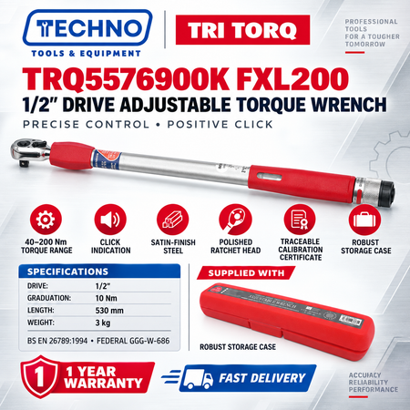 TRI-TORQ TRQ5576900K 1/2" SQ.DR TORQUE WRENCH 40-200Nm TRI-TORQ