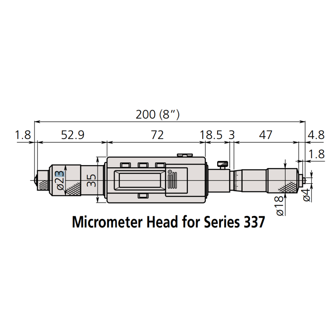 Mitutoyo 337-301 200-1500mm Digital Inside Micrometer Extension Rod Ty ...